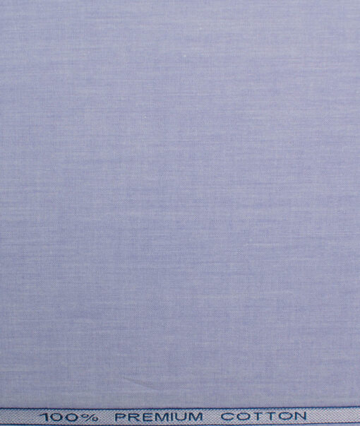 Raymond Men's Premium Cotton Solids 2.25 Meter Unstitched Shirting Fabric (Heather Purple)