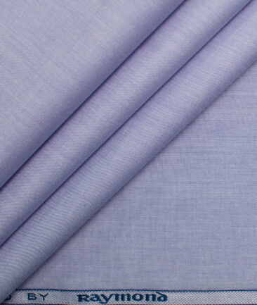 Raymond Men's Premium Cotton Solids 2.25 Meter Unstitched Shirting Fabric (Heather Purple)