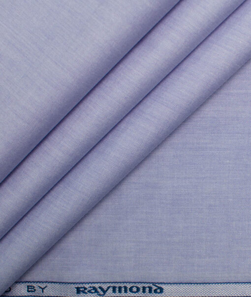 Raymond Men's Premium Cotton Solids 2.25 Meter Unstitched Shirting Fabric (Heather Purple)