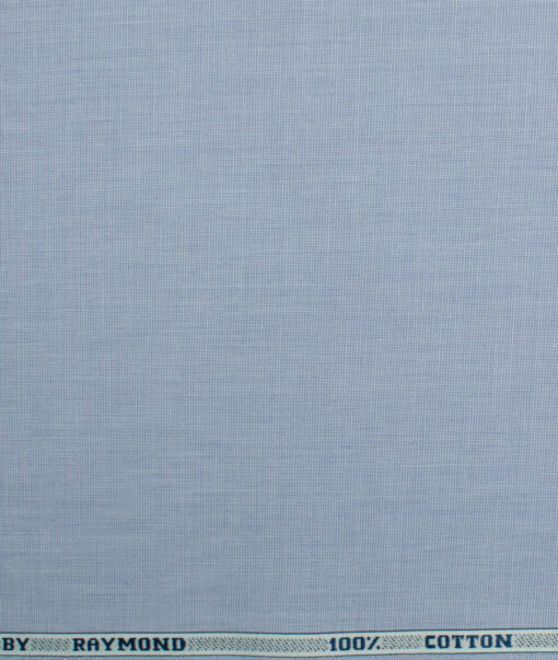 Raymond Men's Pure Cotton Solids 2.25 Meter Unstitched Shirting Fabric (Light Blue)