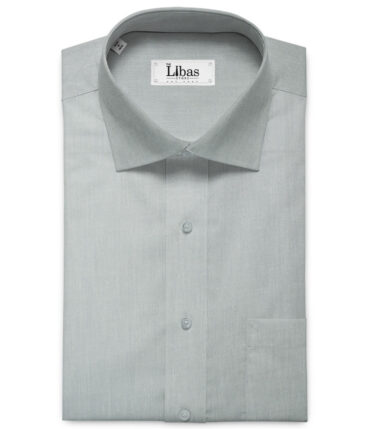 Raymond Men's Premium Cotton Solids 2.25 Meter Unstitched Shirting Fabric (Light Grey)