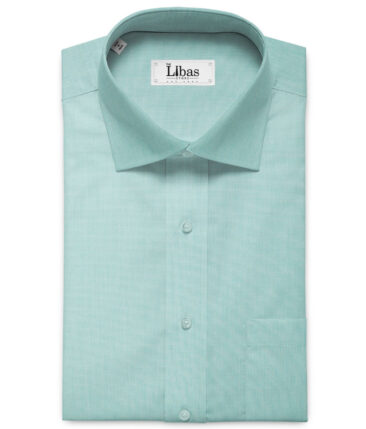 Raymond Men's Premium Cotton Solids 2.25 Meter Unstitched Shirting Fabric (Mint Green)