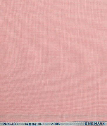 Raymond Men's Premium Cotton Solids 2.25 Meter Unstitched Shirting Fabric (Peach)