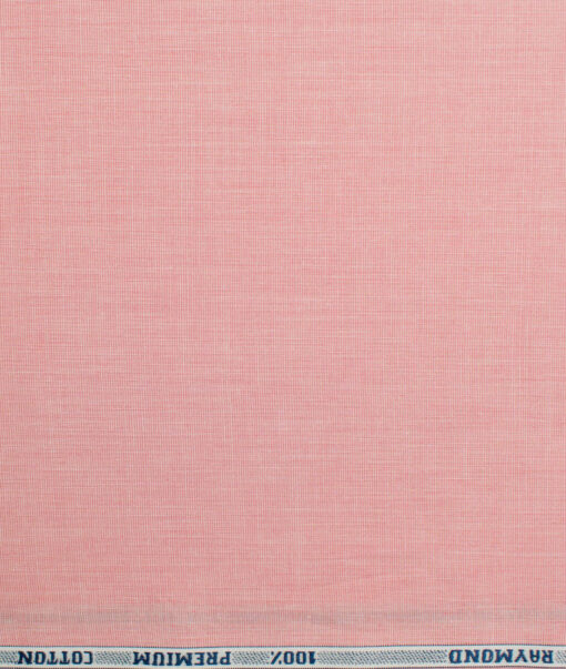 Raymond Men's Premium Cotton Solids 2.25 Meter Unstitched Shirting Fabric (Peach)