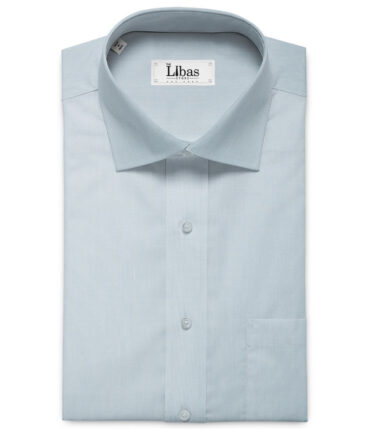 Raymond Men's Premium Cotton Solids 2.25 Meter Unstitched Shirting Fabric (Sky Blue)