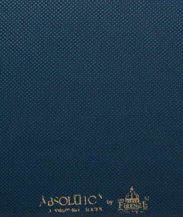 Absoluto Men's Terry Rayon Structured 3.75 Meter Unstitched Suiting Fabric (Blue)