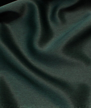 Don & Julio Men's Terry Rayon Self Design Shiny 3.75 Meter Unstitched Suiting Fabric (Dark Pine Green)
