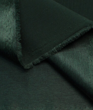 Don & Julio Men's Terry Rayon Self Design Shiny 3.75 Meter Unstitched Suiting Fabric (Dark Pine Green)