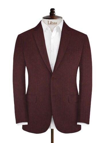 Don & Julio Men's Terry Rayon Self Design Shiny 3.75 Meter Unstitched Suiting Fabric (Dark Wine)