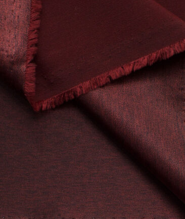 Don & Julio Men's Terry Rayon Self Design Shiny 3.75 Meter Unstitched Suiting Fabric (Dark Wine)