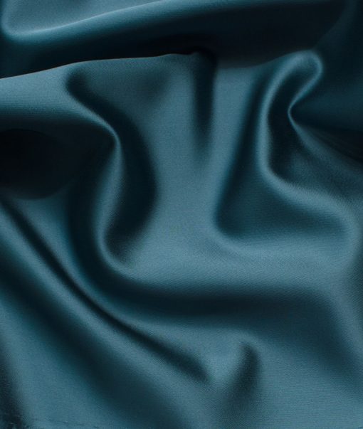 Don & Julio Men's Terry Rayon Solids Shiny 3.75 Meter Unstitched Suiting Fabric (Stone Blue)