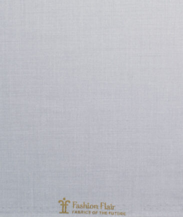 Fashion Flair Men's Terry Rayon Self Design 3.75 Meter Unstitched Suiting Fabric (Light Grey)
