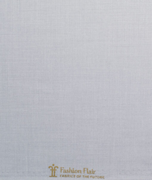 Fashion Flair Men's Terry Rayon Self Design 3.75 Meter Unstitched Suiting Fabric (Light Grey)