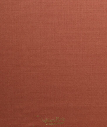 Fashion Flair Men's Terry Rayon Self Design 3.75 Meter Unstitched Suiting Fabric (Spicy Mix Orange)
