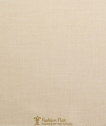 Fashion Flair Men's Terry Rayon Self Design 3.75 Meter Unstitched Suiting Fabric (Tan Beige)