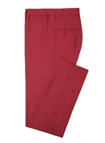 Grasim Men's Terry Rayon Solids 3.75 Meter Unstitched Suiting Fabric (Red)