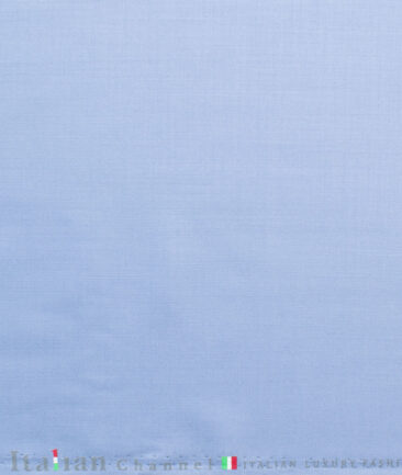 Italian Channel Men's Terry Rayon Solids 3.75 Meter Unstitched Suiting Fabric (Sky Blue)