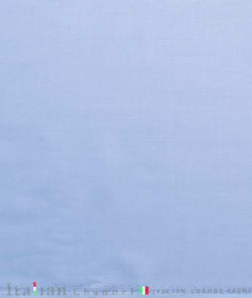 Italian Channel Men's Terry Rayon Solids 3.75 Meter Unstitched Suiting Fabric (Sky Blue)