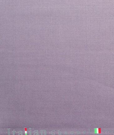 Italian Channel Men's Terry Rayon Solids 3.75 Meter Unstitched Suiting Fabric (Light Mauve Purple)