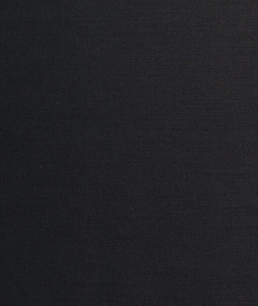 Italian Channel Men's Terry Rayon Solids 3.75 Meter Unstitched Suiting Fabric (Jet Black)