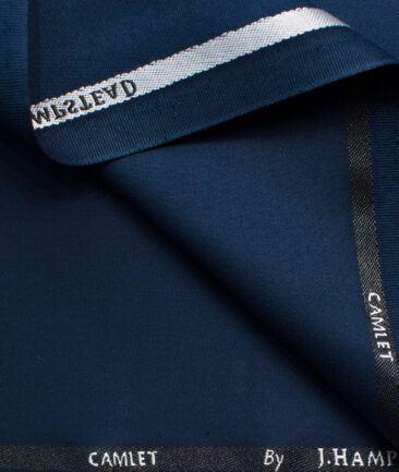 J.Hampstead Men's Terry Rayon Solids 3.75 Meter Unstitched Suiting Fabric (Dark Royal Blue)