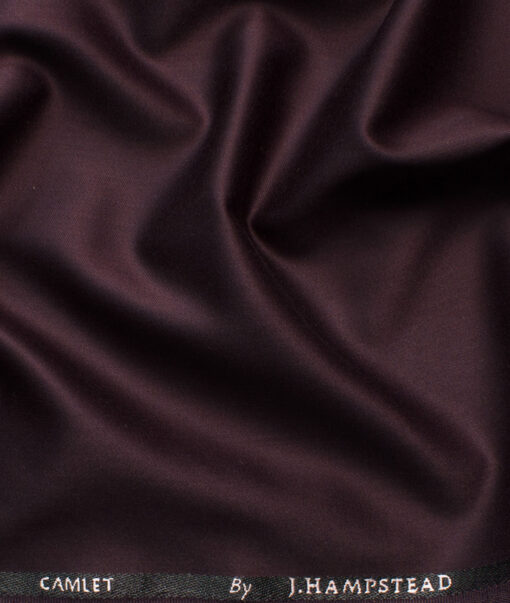 J.Hampstead Men's Terry Rayon Solids 3.75 Meter Unstitched Suiting Fabric (Dark Wine)