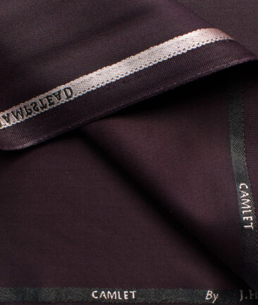 J.Hampstead Men's Terry Rayon Solids 3.75 Meter Unstitched Suiting Fabric (Dark Wine)