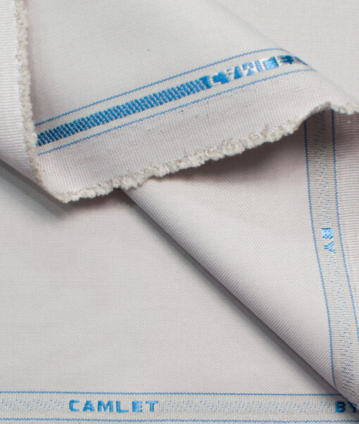 J.Hampstead Men's Terry Rayon Solids 3.75 Meter Unstitched Suiting Fabric (Light Grey)
