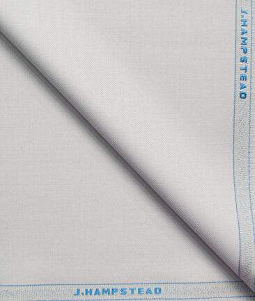 J.Hampstead Men's Terry Rayon Solids 3.75 Meter Unstitched Suiting Fabric (Light Grey)