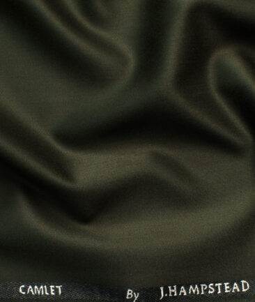 J.Hampstead Men's Terry Rayon Solids 3.75 Meter Unstitched Suiting Fabric (Seaweed Green)