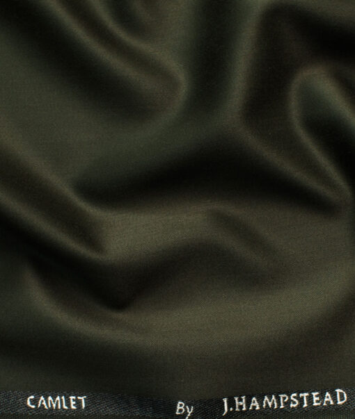 J.Hampstead Men's Terry Rayon Solids 3.75 Meter Unstitched Suiting Fabric (Seaweed Green)