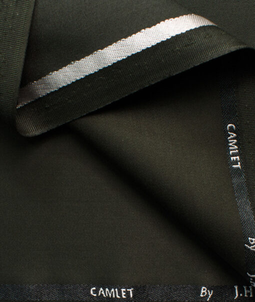 J.Hampstead Men's Terry Rayon Solids 3.75 Meter Unstitched Suiting Fabric (Seaweed Green)