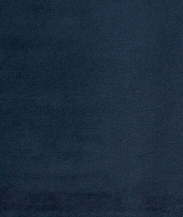 Nemesis Men's Velvet Solids 3.75 Meter Unstitched Suiting Fabric (Dark Blue)