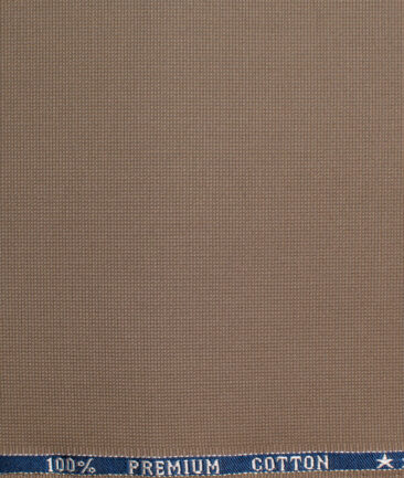 Arvind Men's Cotton Structured Stretchable  Unstitched Trouser Fabric (Brown)