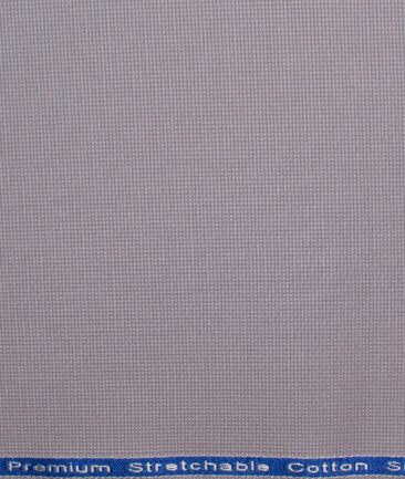 Arvind Men's Cotton Structured Stretchable  Unstitched Trouser Fabric (Light Grey)