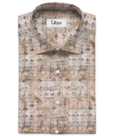 Cotton Universe Men's Premium Cotton Printed Unstitched Shirting Fabric (Multi)