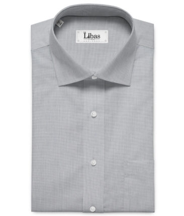 J.Hampstead Men's Giza Cotton Solids  Unstitched Shirting Fabric (Light Grey)