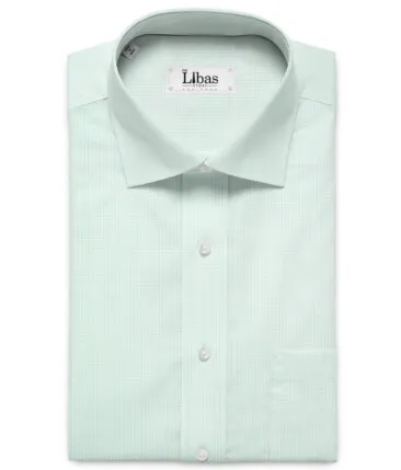 Arvind Men's Premium Cotton Stuctured  Unstitched Shirting Fabric (Mint Green)