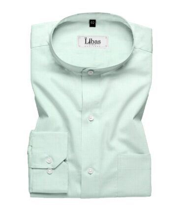 Arvind Men's Premium Cotton Stuctured  Unstitched Shirting Fabric (Mint Green)