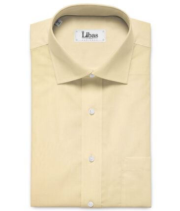 Canetti by Cadini Italy Men's Bamboo Blend Solids  Unstitched Shirting Fabric (Beige)