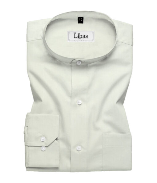 Canetti by Cadini Italy Men's Bamboo Blend Solids  Unstitched Shirting Fabric (Pistachio Green)