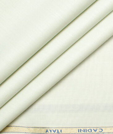 Canetti by Cadini Italy Men's Bamboo Blend Solids  Unstitched Shirting Fabric (Pistachio Green)