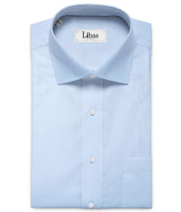 Canetti by Cadini Italy Men's Bamboo Blend Solids  Unstitched Shirting Fabric (Sky Blue)