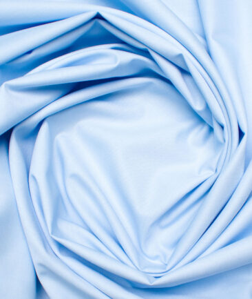 Canetti by Cadini Italy Men's Bamboo Blend Solids  Unstitched Shirting Fabric (Sky Blue)