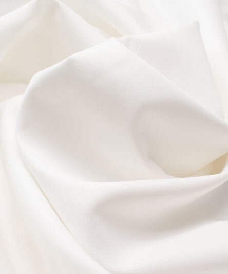 J.Hampstead Men's Giza Cotton Striped  Unstitched Shirting Fabric (White)