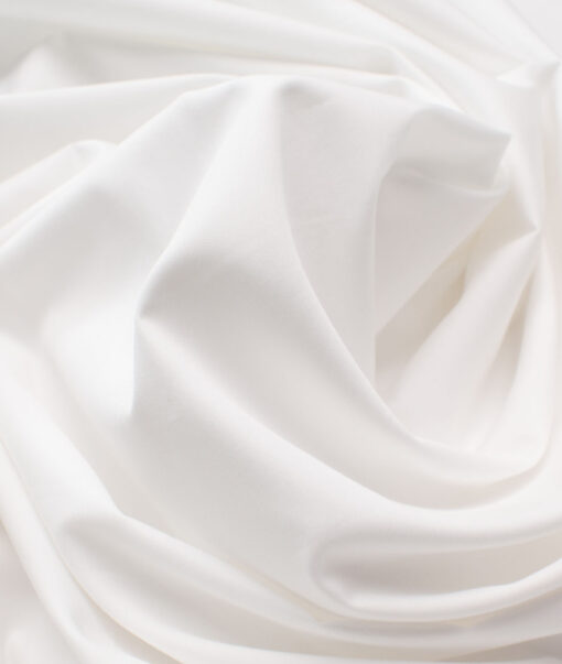 J.Hampstead Men's Supima Cotton 2/160's Solids  Unstitched Shirting Fabric (White)