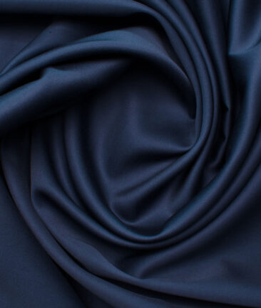 Luthai Men's Pure Cotton Solids  Unstitched Shirting Fabric (Dark Royal Blue)