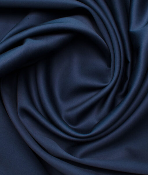 Luthai Men's Pure Cotton Solids  Unstitched Shirting Fabric (Dark Royal Blue)