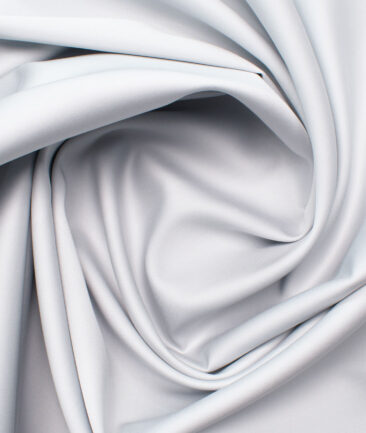 Luthai Men's Pure Cotton Solids  Unstitched Shirting Fabric (Silver Grey)