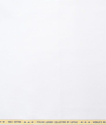 Luthai Men's Pure Cotton Solids  Unstitched Shirting Fabric (Silver Grey)